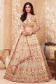 Embroidered Net Pale yellow Party Lehenga Choli with Dupatta