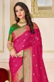 Art silk Weaving Saree in Pink