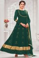 Eid Anarkali Suit Georgette with Embroidered in Green