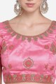 Net Pink Lehenga Choli in Heavy Jari Embroidery Work