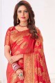 Soft Silk South indian saree with Wevon Designer Rich Pallu in Pink