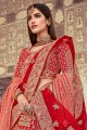 Silk Wedding Lehenga Choli with Thread,Sequance,Coding,Jari Embroidery,Hand Work in Red