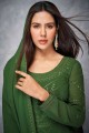 Heavy Sequance Embroidery Work Georgette anarkali suit in Green
