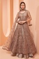 Brown anarkali suit with Designer Floral,Sequance Embroidery Work Butterfly Net