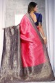 Pink Weaving Jacquard Rich Pallu Designer Banarasi Silk Banarasi Saree