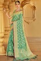 Green Silk saree with Designer Weaving Work