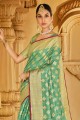 Green Silk saree with Designer Weaving Work