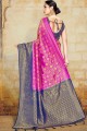 Pink Heavy Weaving Designer Work Art Silk South indian saree