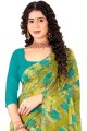 Georgette Saree with Printed in Green