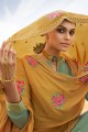 Jacquard Pista  Eid Palazzo Suit in Embroidered