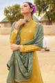 Jacquard Eid Palazzo Suit with Embroidered