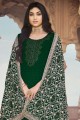 Embroidered Georgette Green Eid Palazzo Suit with Dupatta