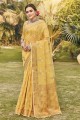 Weaving Cotton Yellow Saree with Blouse
