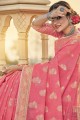 Pink Weaving Cotton Saree
