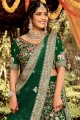 Raw silk Wedding Lehenga Choli with Embroidered