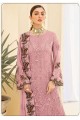 Embroidered Eid Pakistani Suit in Pink Faux georgette
