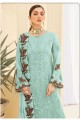 Sea green Embroidered Eid Pakistani Suit in Faux georgette