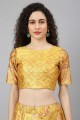 Art silk Party Lehenga Choli in Yellow with Digital print
