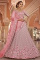 Party Lehenga Choli Pink with Embroidered Georgette