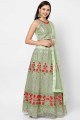Pista  Embroidered Party Lehenga Choli in Net