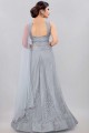 Grey Net  Party Lehenga Choli in Embroidered