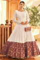 White Georgette Gown Dress