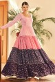 Pink Georgette Gown Dress