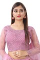 Party Embroidered Lehenga Choli in Pink Net