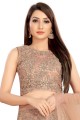 Net Rose pink Party Lehenga Choli in Embroidered