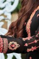 Eid Salwar Kameez Faux georgette in Black with Embroidered