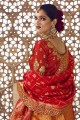 Banarasi silk Red Party Lehenga Choli in Embroidered