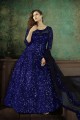 Blue Net Gown Dress