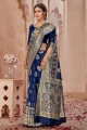Banarasi Saree with Weaving Banarasi Blue silk