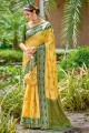 Zari,embroidered,weaving Silk Banarasi Saree in Yellow