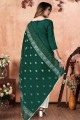 Cotton Green Salwar Kameez in Embroidered