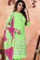 Embroidered Georgette Salwar Kameez in Green