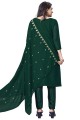 Salwar Kameez in Green Embroidered Georgette