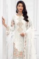 Faux georgette Pakistani Salwar Kameez with Embroidered