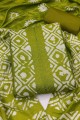 Printed Cotton blend Salwar Kameez in Green