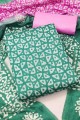 Printed Cotton blend Green Salwar Kameez with Dupatta