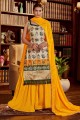 Printed Cotton Beige Diwali Sharara Suit with Dupatta
