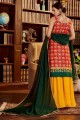 Printed Cotton Red Diwali Sharara Suit with Dupatta