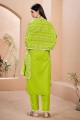 Green Rayon Printed Palazzo Suit with Dupatta