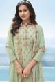 Pista Pakistani Palazzo Suit with Embroidered Faux georgette