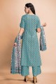 Rayon Palazzo Suit with Printed