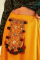 Silk Printed Yellow Lehenga Choli with Dupatta