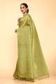 Silk Weaving Beige Karva Chauth Saree with Blouse