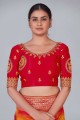 Banarasi silk Banarasi Saree in Red with weaving
