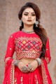Lehenga Choli Georgette in Pink with Embroidered