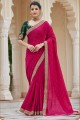 Weaving Pink Silk Saree